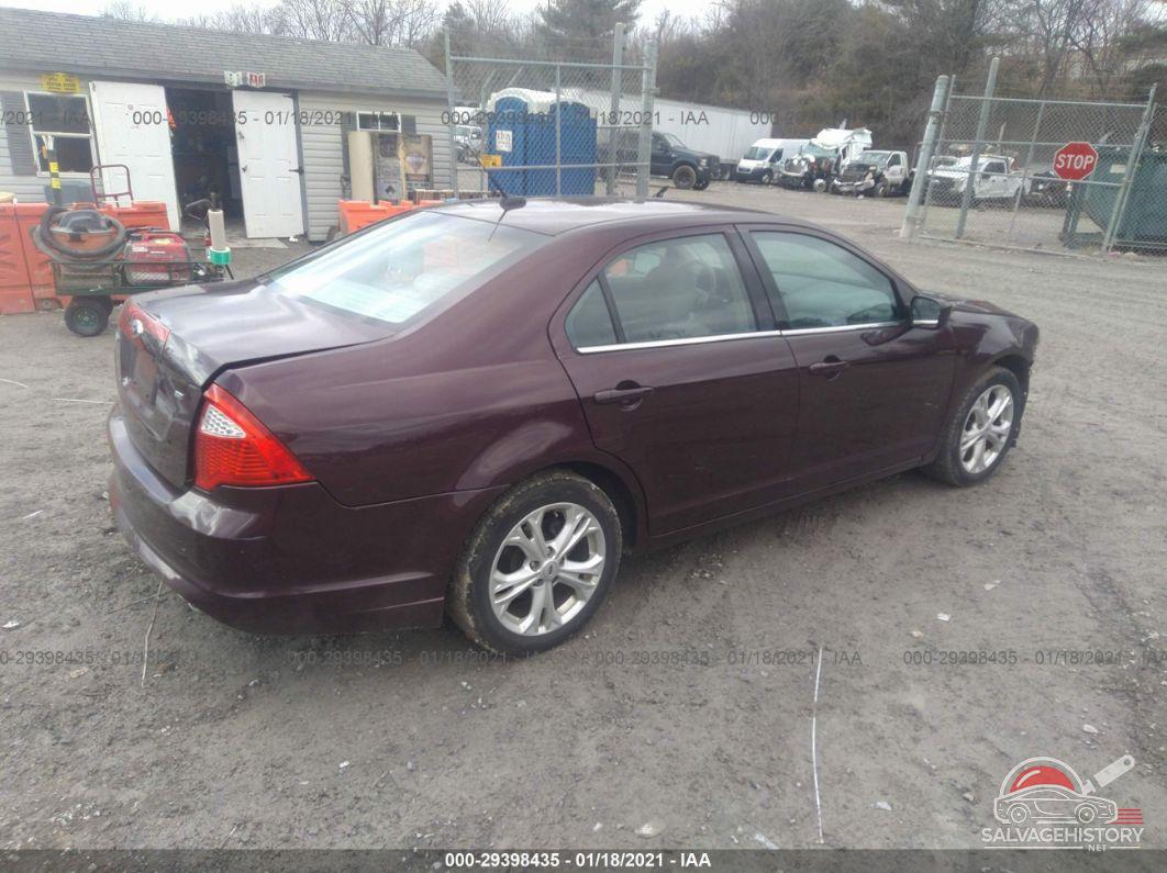 3FAHP0HA4CR373242 2012 FORD FUSION photo no. 4
