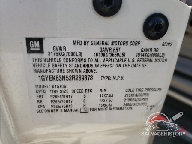 1GYEK63N52R289878 2002 CADILLAC ESCALADE photo no. 13