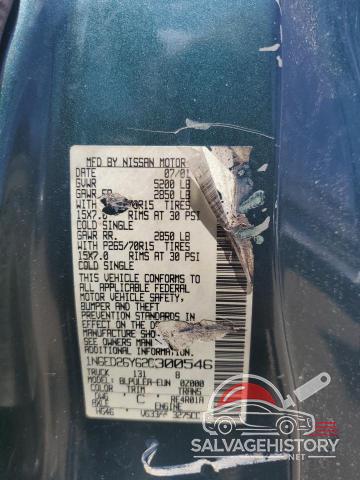 1N6ED26Y62C300546 2002 NISSAN FRONTIER photo no. 12