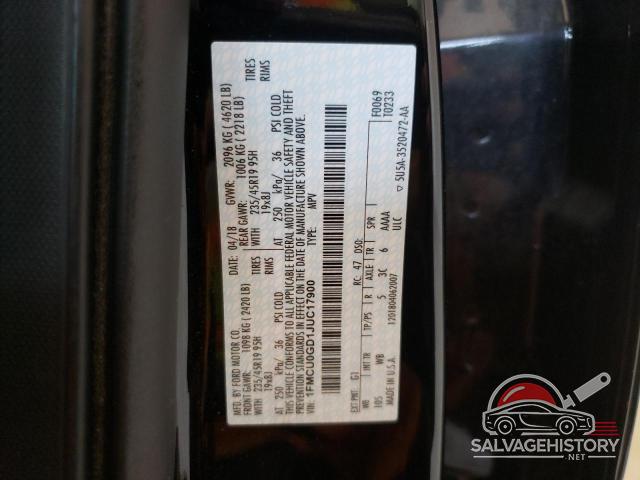 1FMCU0GD1JUC17900 2018 FORD ESCAPE photo no. 13