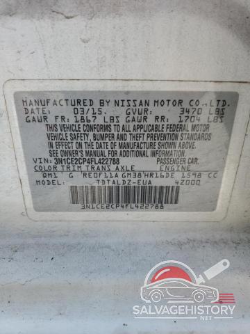 3N1CE2CP4FL422788 2015 NISSAN VERSA photo no. 13