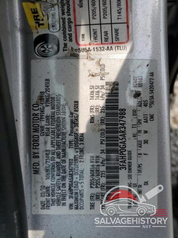 3FAHP0GA5AR347988 2010 FORD FUSION photo no. 12