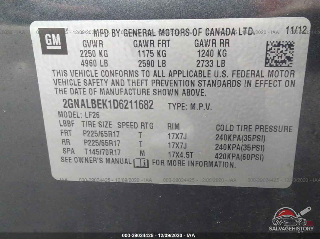 2GNALBEK1D6211682 2013 CHEVROLET EQUINOX photo no. 9