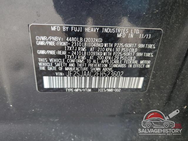 JF2SJAAC2EH523602 2014 SUBARU FORESTER photo no. 13
