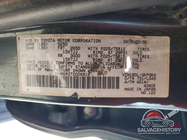 JT3GN86R2T0006816 1996 TOYOTA 4RUNNER photo no. 13
