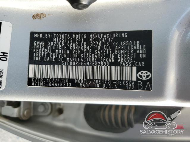 5YFBURHE4HP682898 2017 TOYOTA COROLLA photo no. 12