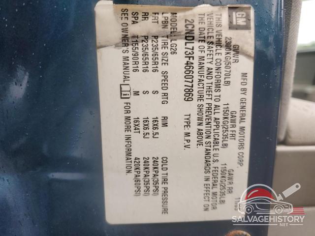 2CNDL73F466077869 2006 CHEVROLET EQUINOX photo no. 13