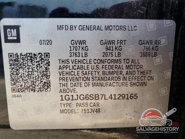 1G1JG6SB7L4129165 2020 CHEVROLET SONIC photo no. 13