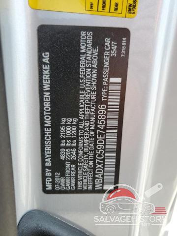 WBADX7C59DE745896 2013 BMW 3 SERIES photo no. 12