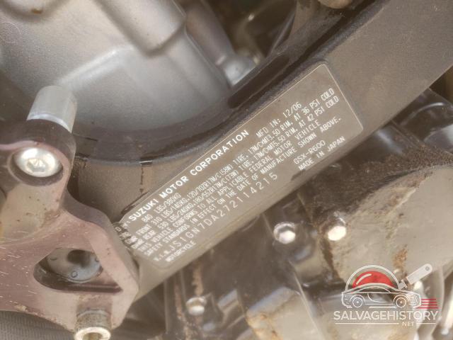 JS1GN7DA272114215 2007 SUZUKI GSXR600 photo no. 9
