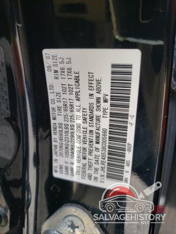 JHLRE48538C005660 2008 HONDA CRV photo no. 13