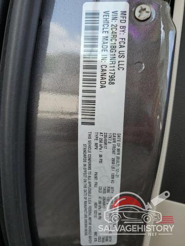 2C4RC1BG1NR117968 2022 CHRYSLER PACIFICA photo no. 13