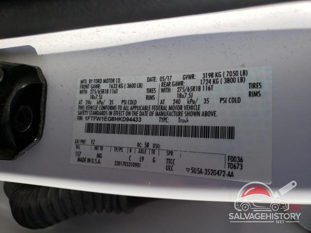 1FTFW1EG8HKD94433 2017 FORD F-150 photo no. 12