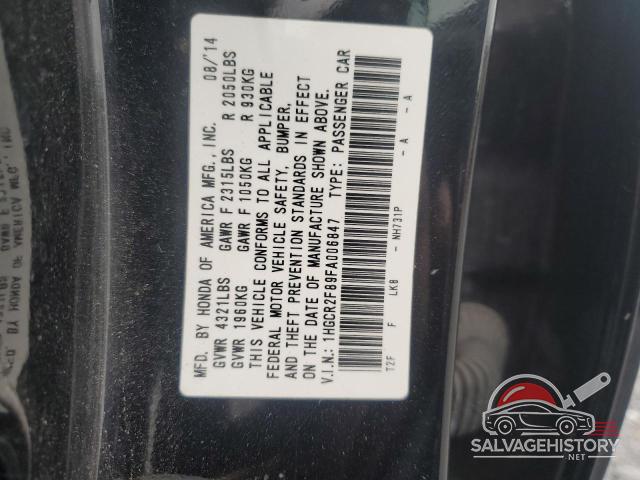 1HGCR2F89FA006847 2015 HONDA ACCORD photo no. 12