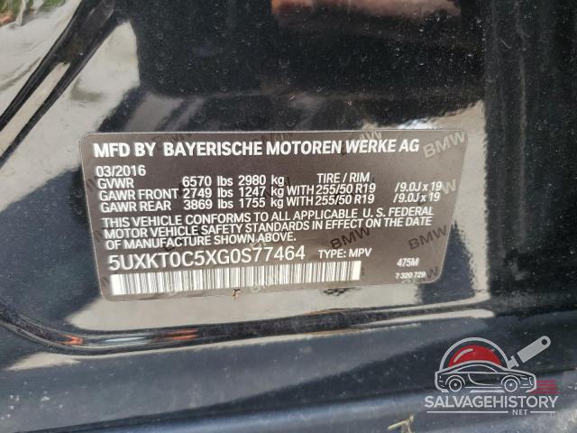 5UXKT0C5XG0S77464 2016 BMW X5 photo no. 14
