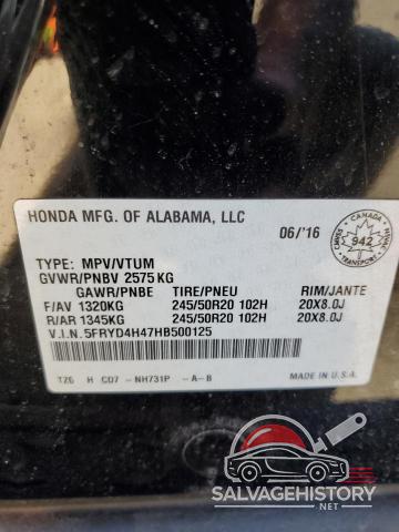 5FRYD4H47HB500125 2017 ACURA MDX photo no. 13