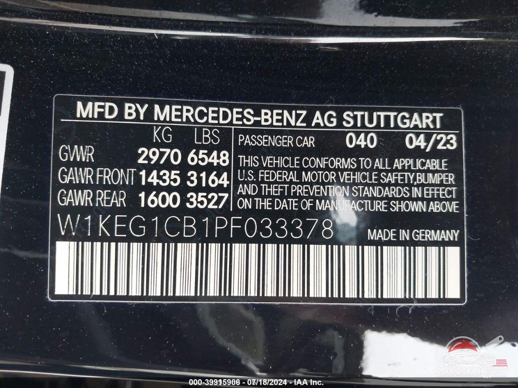 W1KEG1CB1PF033378 2023 MERCEDES-BENZ EQE 350 photo no. 8