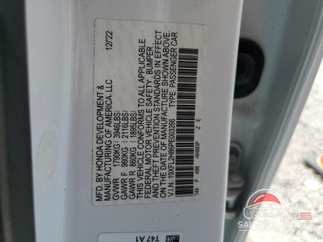 19XFL2H86PE003266 2023 HONDA CIVIC photo no. 12