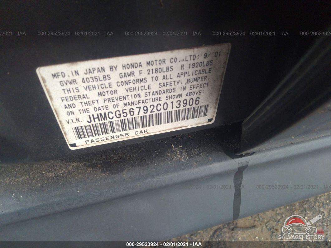JHMCG56792C013906 2002 HONDA ACCORD SDN photo no. 9