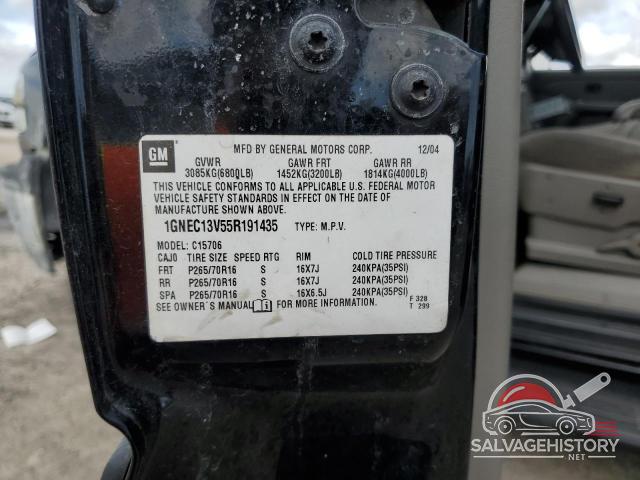 1GNEC13V55R191435 2005 CHEVROLET TAHOE photo no. 12