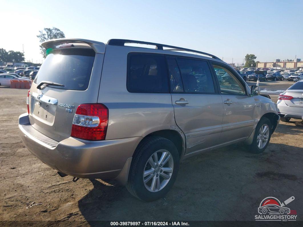 JTEDW21A370017397 2007 TOYOTA HIGHLANDER HYBRID photo no. 4