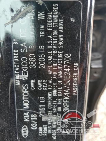 3KPFK4A75JE247708 2018 KIA FORTE photo no. 12