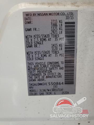 5N1AL0MN5FC550864 2015 INFINITI QX60 photo no. 13