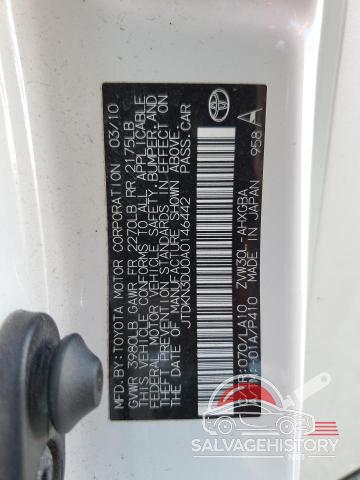 JTDKN3DU0A0146442 2010 TOYOTA PRIUS photo no. 12