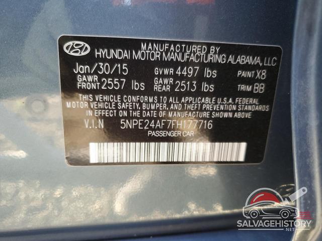 5NPE24AF7FH177716 2015 HYUNDAI SONATA photo no. 13