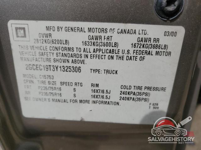 2GCEC19T3Y1325306 2000 CHEVROLET ALL Models photo no. 13