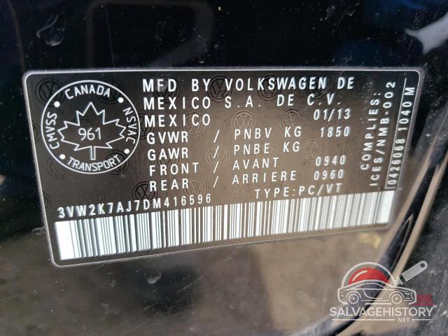 3VW2K7AJ7DM416596 2013 VOLKSWAGEN JETTA photo no. 12