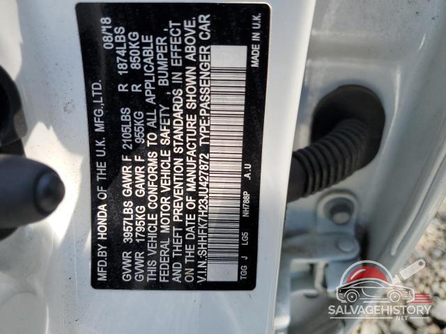 SHHFK7H23JU427872 2018 HONDA CIVIC photo no. 12