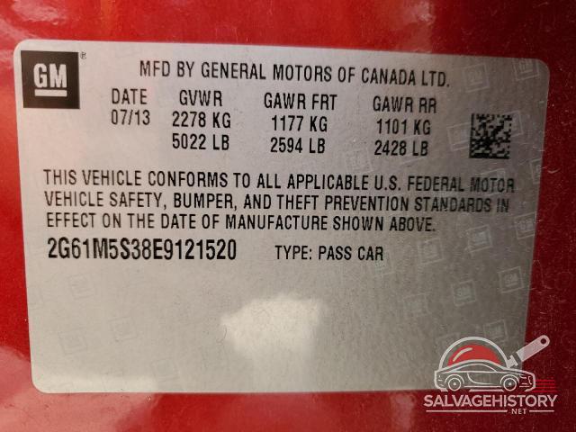 2G61M5S38E9121520 2014 CADILLAC XTS photo no. 13