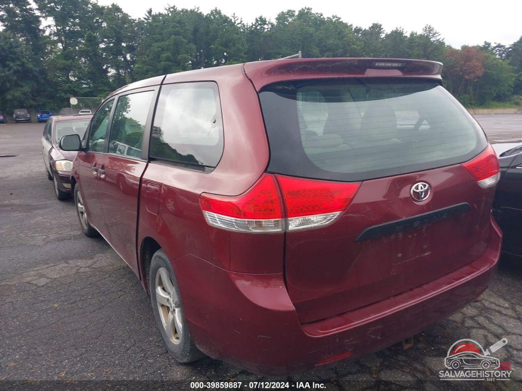 5TDZK3DC0BS048444 2011 TOYOTA SIENNA photo no. 3