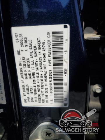 1HGCM66517A052959 2007 HONDA ACCORD photo no. 12