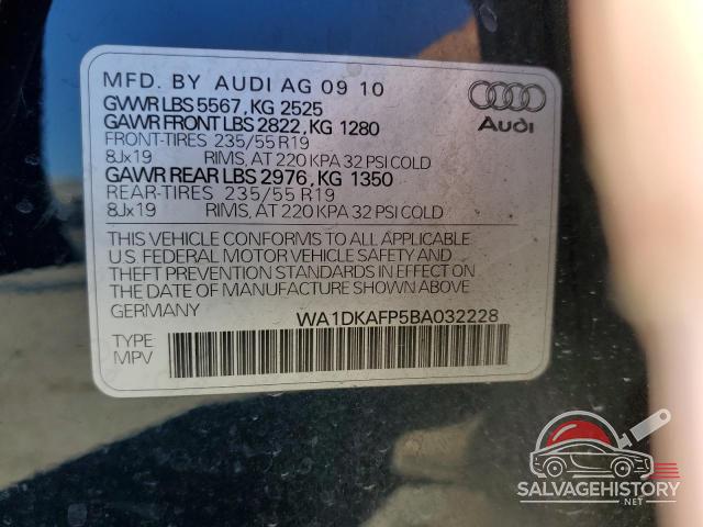 WA1DKAFP5BA032228 2011 AUDI Q5 photo no. 12