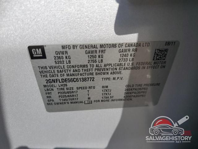 2GNFLDE56C6138772 2012 CHEVROLET EQUINOX photo no. 13