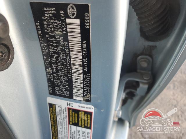 4T1BB46K39U096128 2009 TOYOTA CAMRY photo no. 12