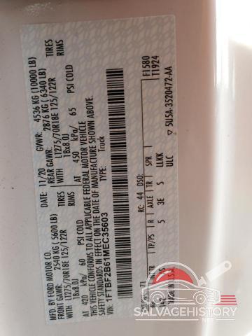 1FTBF2B61MEC35603 2021 FORD F250 photo no. 12
