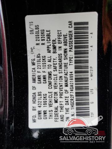 1HGCR2F74GA018994 2016 HONDA ACCORD photo no. 13