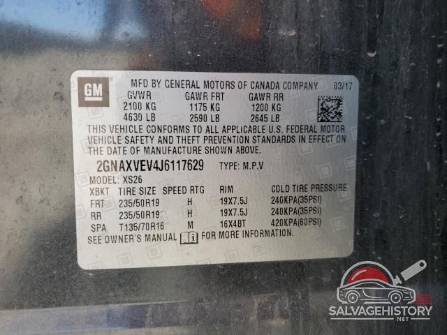 2GNAXVEV4J6117629 2018 CHEVROLET EQUINOX photo no. 13