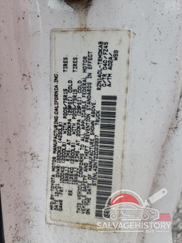 5TENL42N72Z023937 2002 TOYOTA All Models photo no. 12
