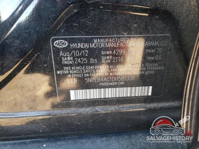 5NPEB4AC1DH581338 2013 HYUNDAI SONATA photo no. 12