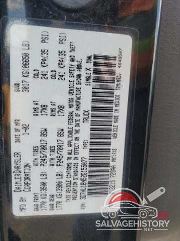3D7HU18N52G155077 2002 DODGE All Models photo no. 12