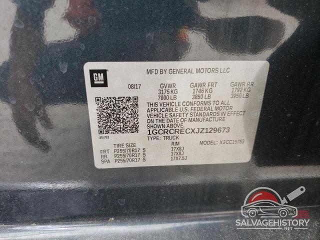 1GCRCRECXJZ129673 2018 CHEVROLET ALL Models photo no. 12