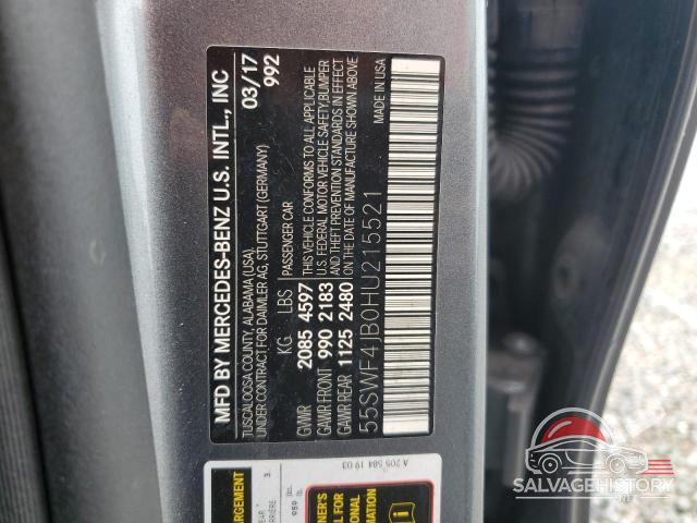 55SWF4JB0HU215521 2017 MERCEDES-BENZ C-CLASS photo no. 12