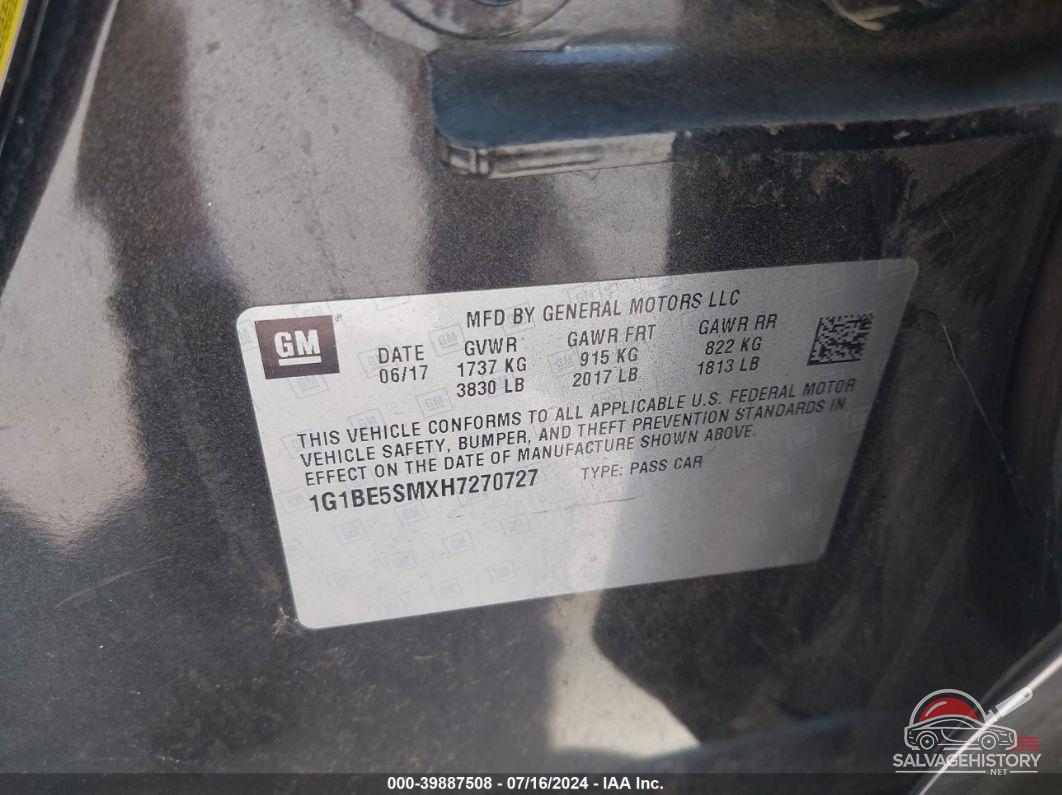 1G1BE5SMXH7270727 2017 CHEVROLET CRUZE photo no. 9