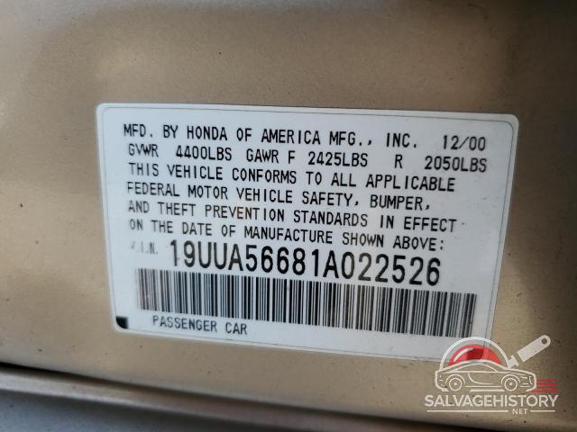19UUA56681A022526 2001 ACURA TL photo no. 12