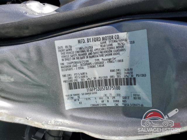 1FAFP53U57A175100 2007 FORD TAURUS photo no. 13