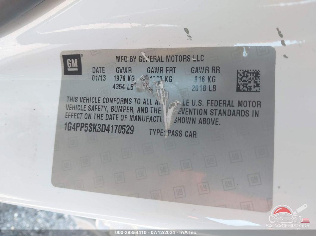 1G4PP5SK3D4170529 2013 BUICK VERANO photo no. 9